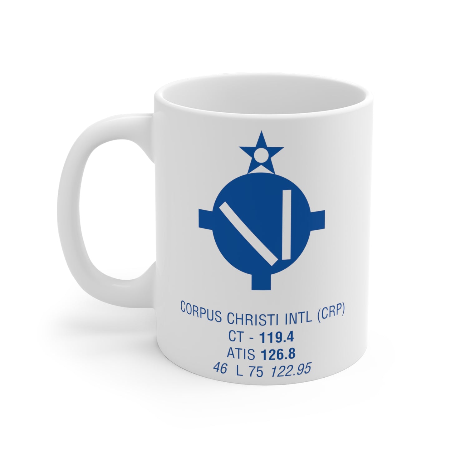 Corpus Christi Intl, CRP. 11oz Airport Mug (Blue)