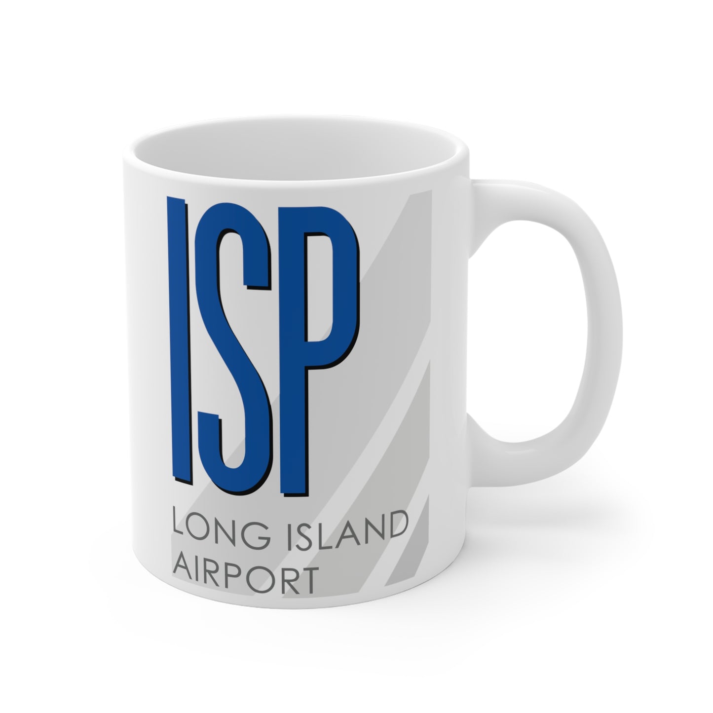 Long Island Mac Arthur Airport, ISP. 11oz Airport Mug (Blue)