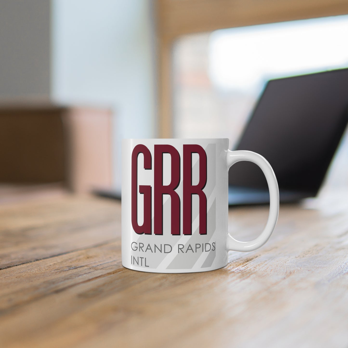 Grand Rapids Gerald R. Ford Intl, GRR. 11oz Airport Mug (Magenta)