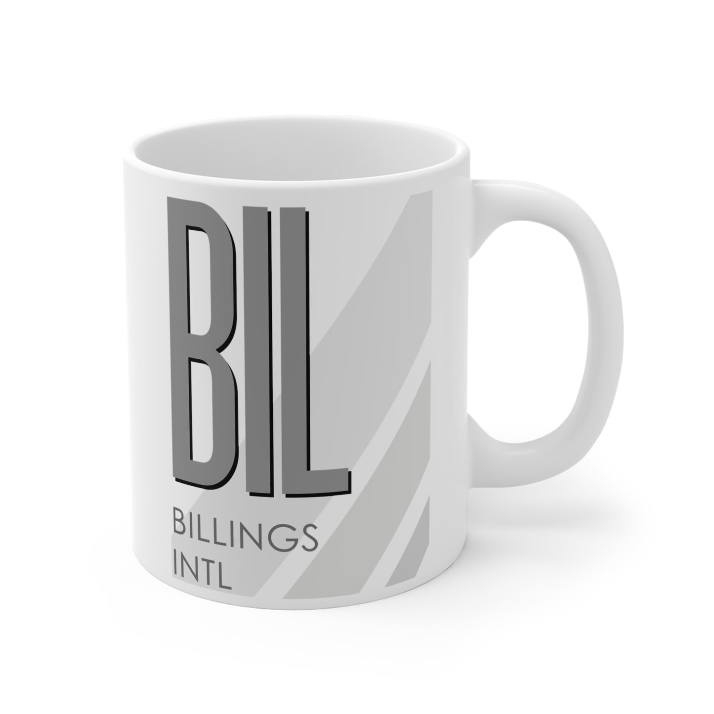 Billings Logan Intl, BIL. 11oz Airport Mug (Gray)