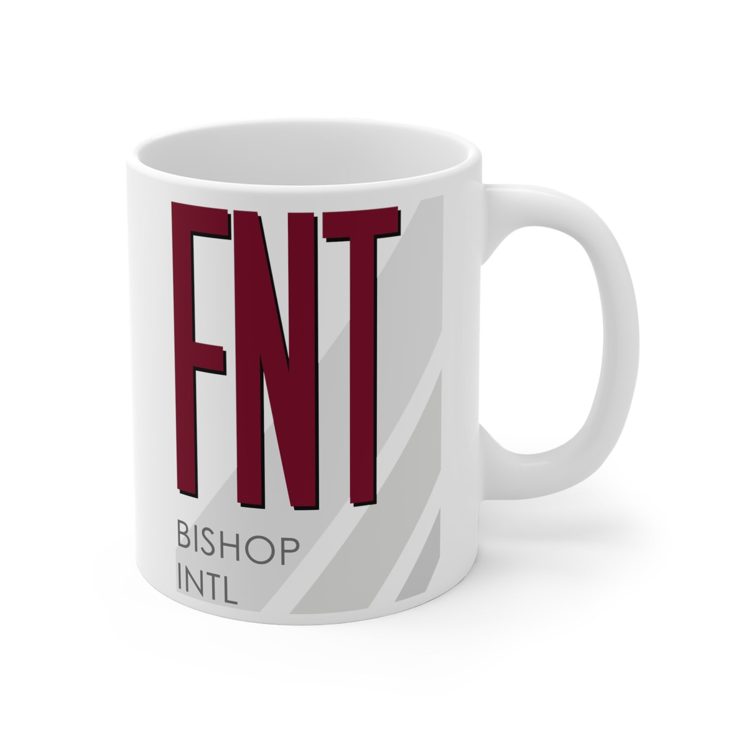 Bishop Intl, FNT. 11oz Airport Mug (Magenta)