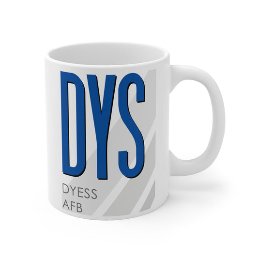 Dyess AFB, DYS. 11oz Airport Mug (Blue)