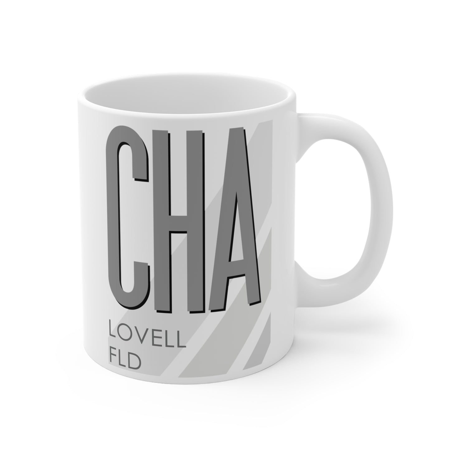 Lovell Fld, CHA. 11oz Airport Mug (Gray)