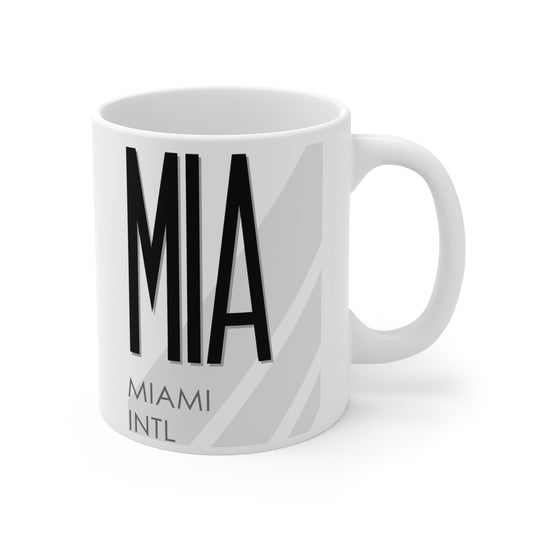 Miami Intl, MIA. 11oz Airport Mug (White)