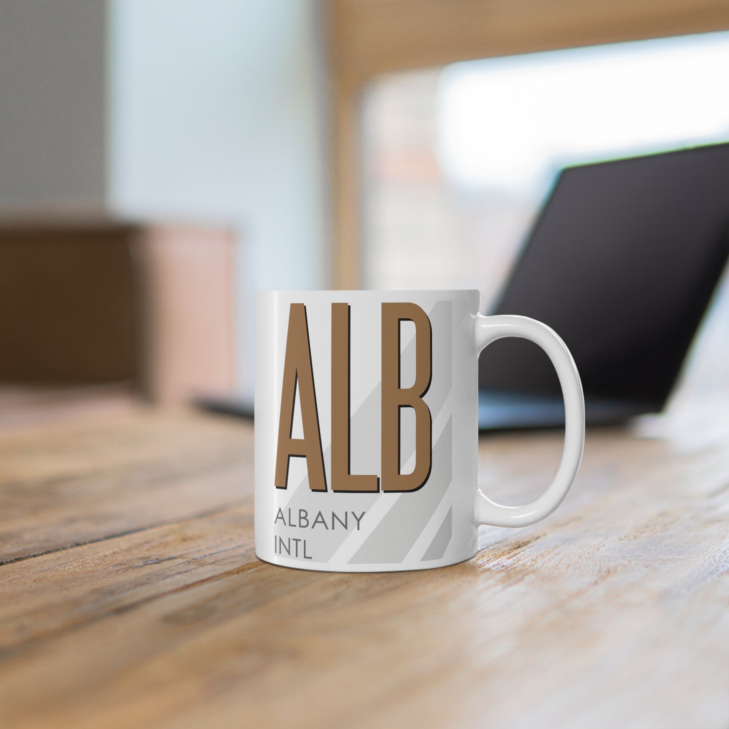 Albany Intl, ALB. 11oz Airport Mug (Brown)