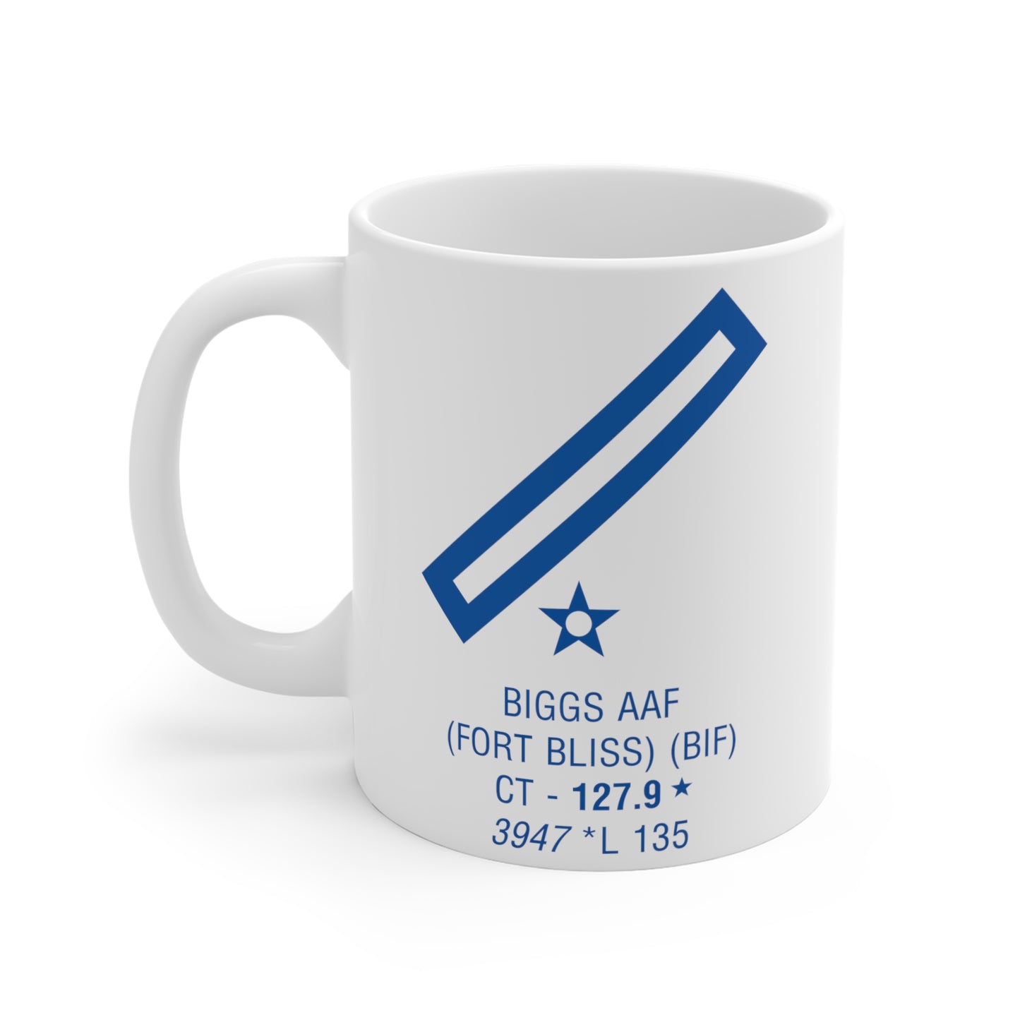 Biggs AAF, BIF. 11oz Airport Mug (Gray)