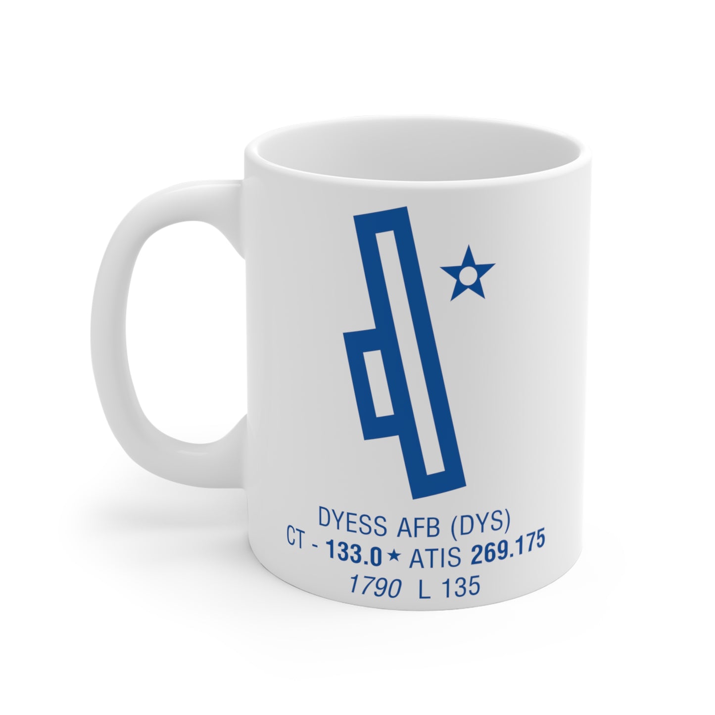 Dyess AFB, DYS. 11oz Airport Mug (Gray)