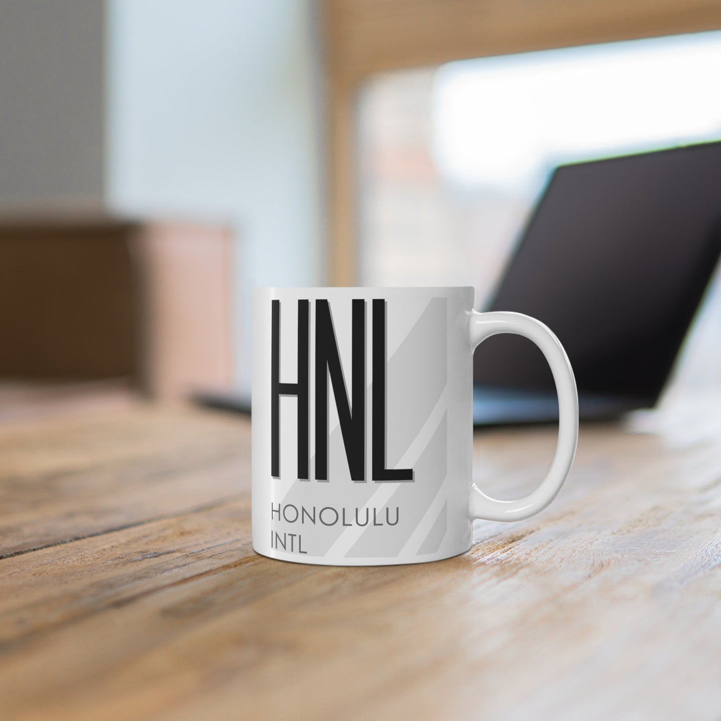 Honolulu Daniel K. Inouye Intl, HNL. 11oz Airport Mug (White)