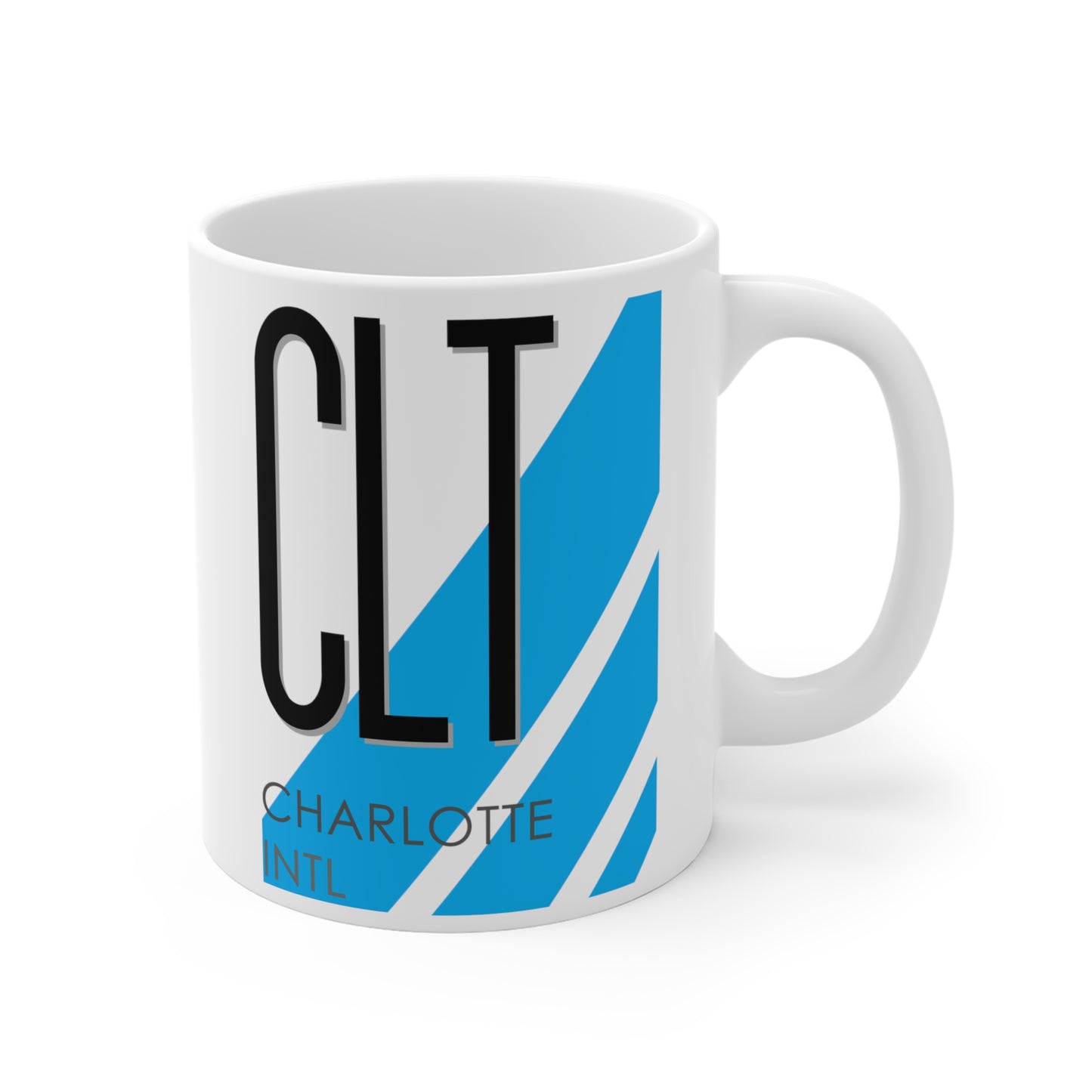 Charlotte-Douglas Intl, CLT. 11oz Airport Mug (Blue)