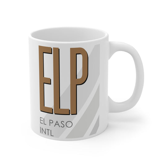 El Paso Intl, ELP. 11oz Airport Mug (Brown)