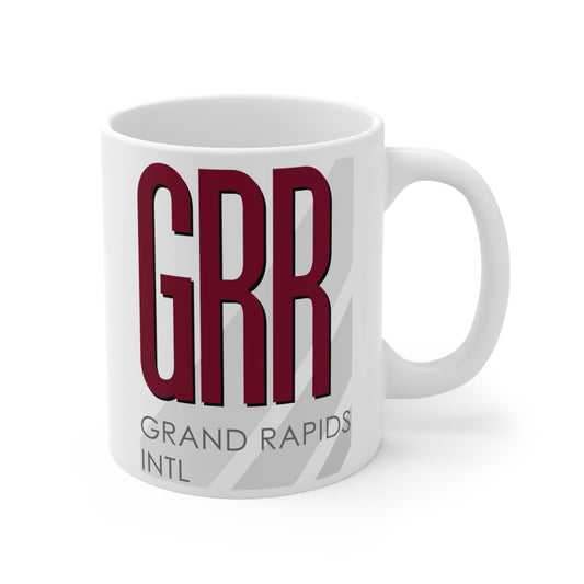 Grand Rapids Gerald R. Ford Intl, GRR. 11oz Airport Mug (Magenta)