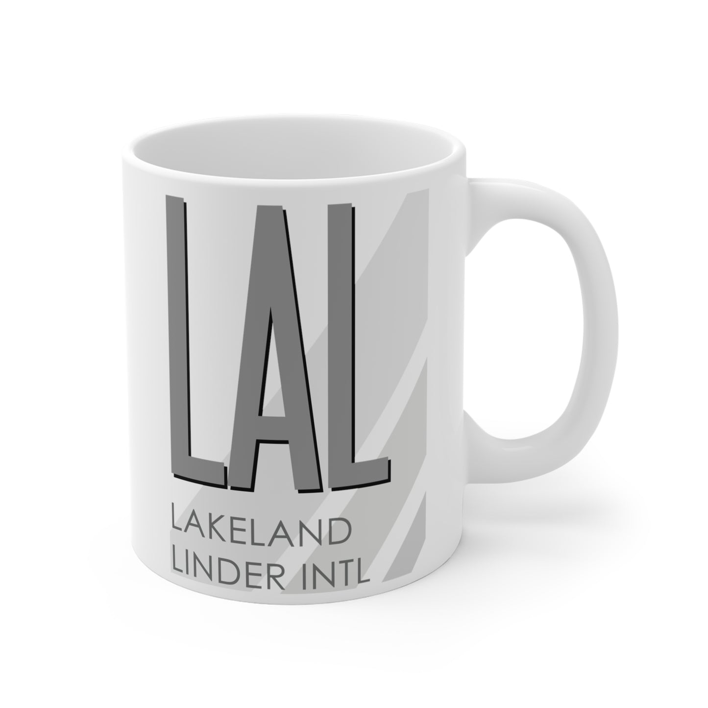 Lakeland Linder Intl, LAL. 11oz Airport Mug (Gray LAL)