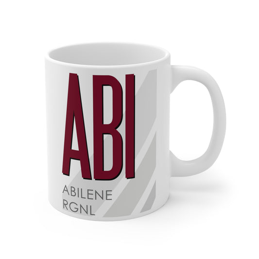 Abilene Rgnl, ABI. 11oz Airport Mug (Magenta)