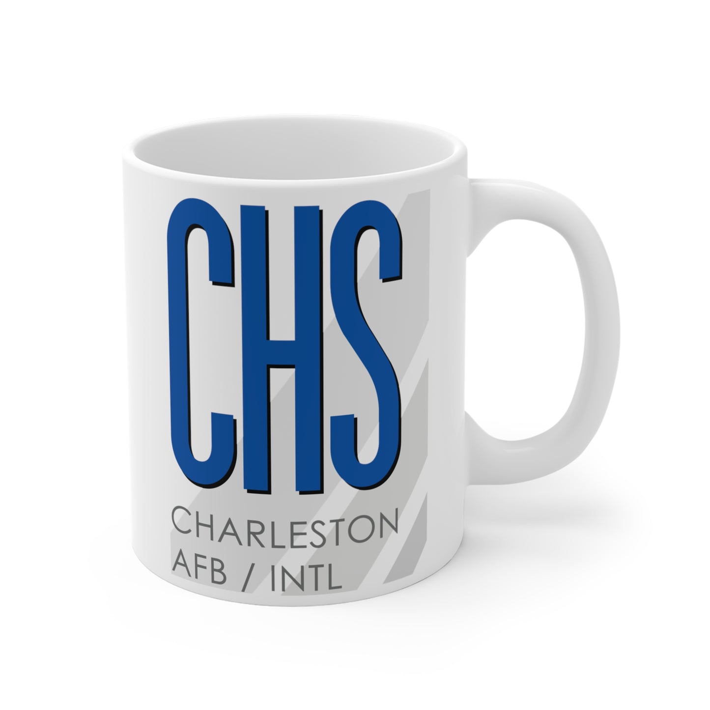 Charleston AFB Intl, CHS. 11oz Airport Mug (Blue)