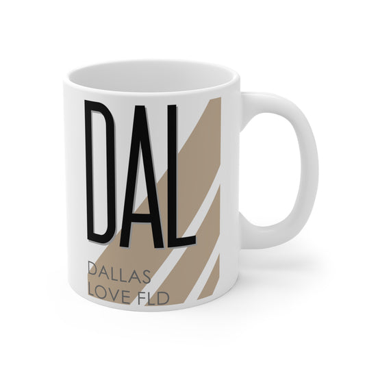 Dallas Love Fld, DAL. 11oz Airport Mug (Cool Brown)