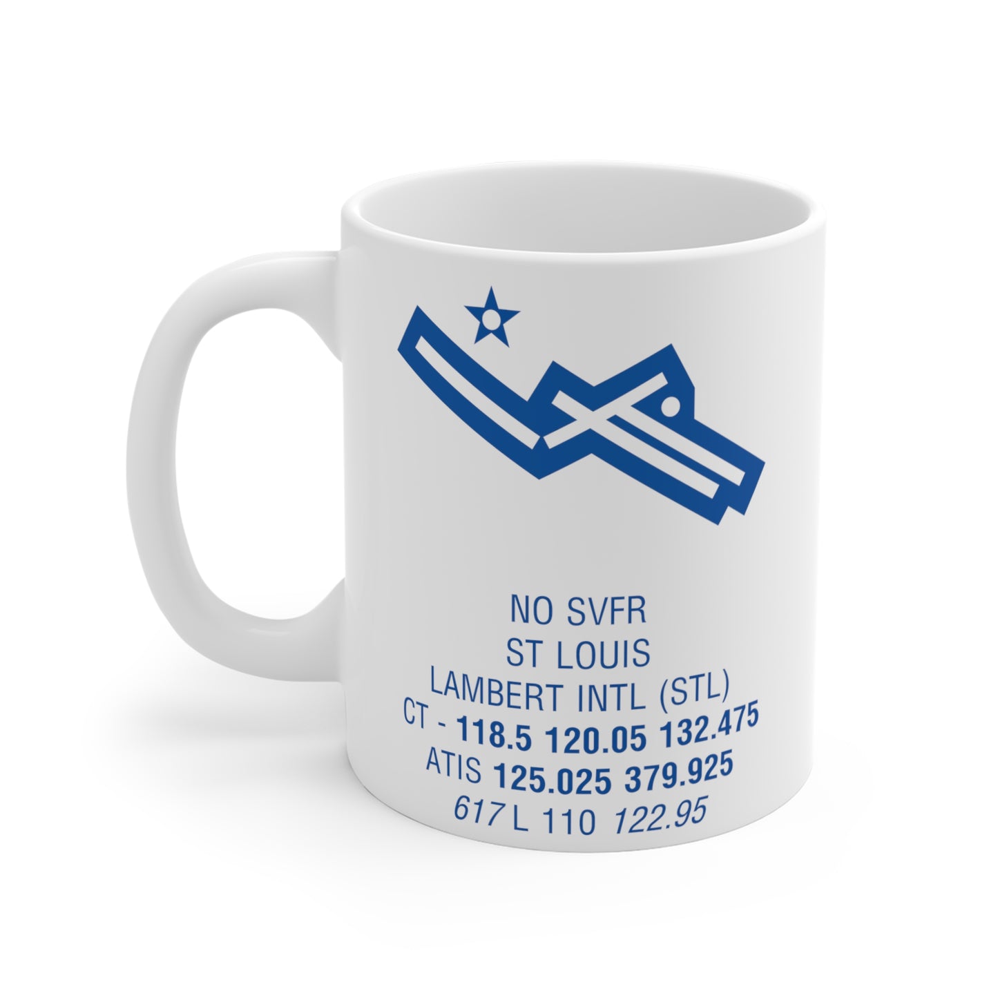 St Louis Lambert Intl, STL. 11oz Airport Mug (White)