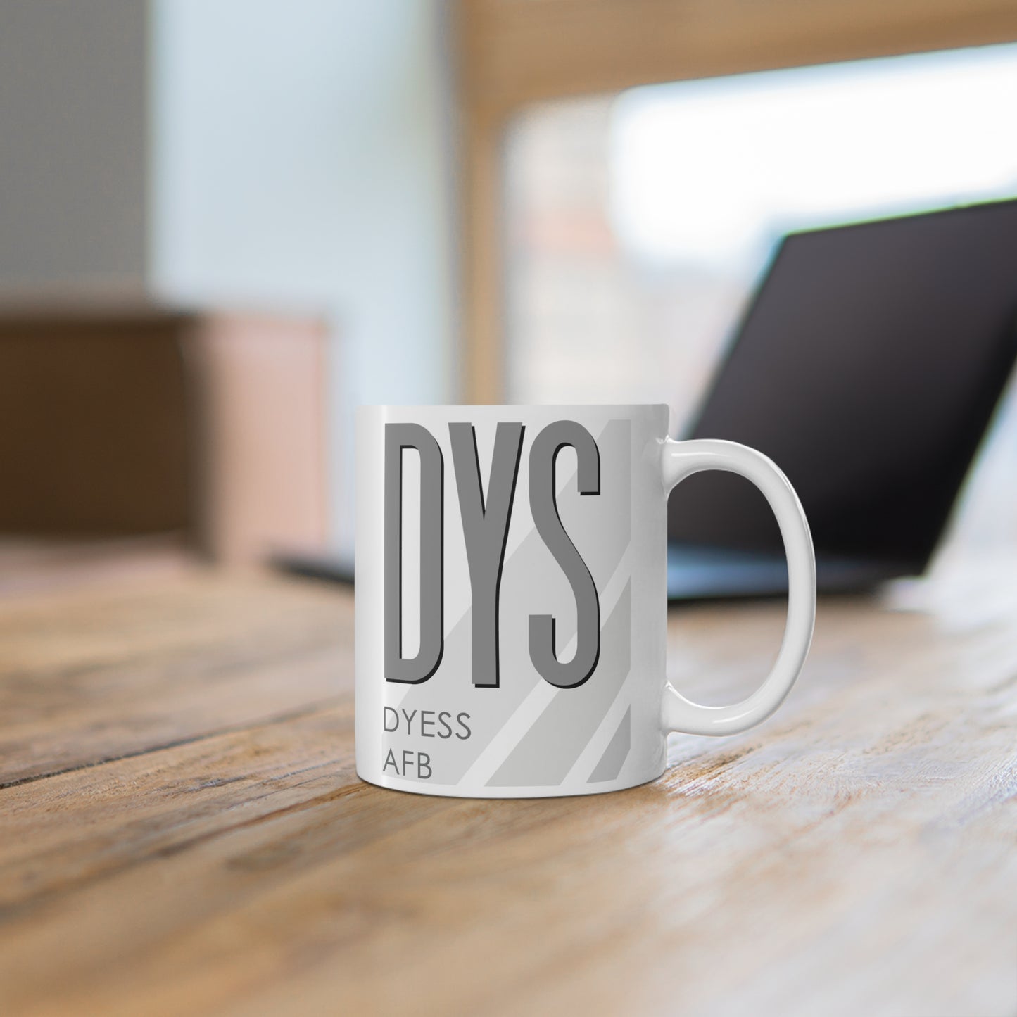 Dyess AFB, DYS. 11oz Airport Mug (Gray)