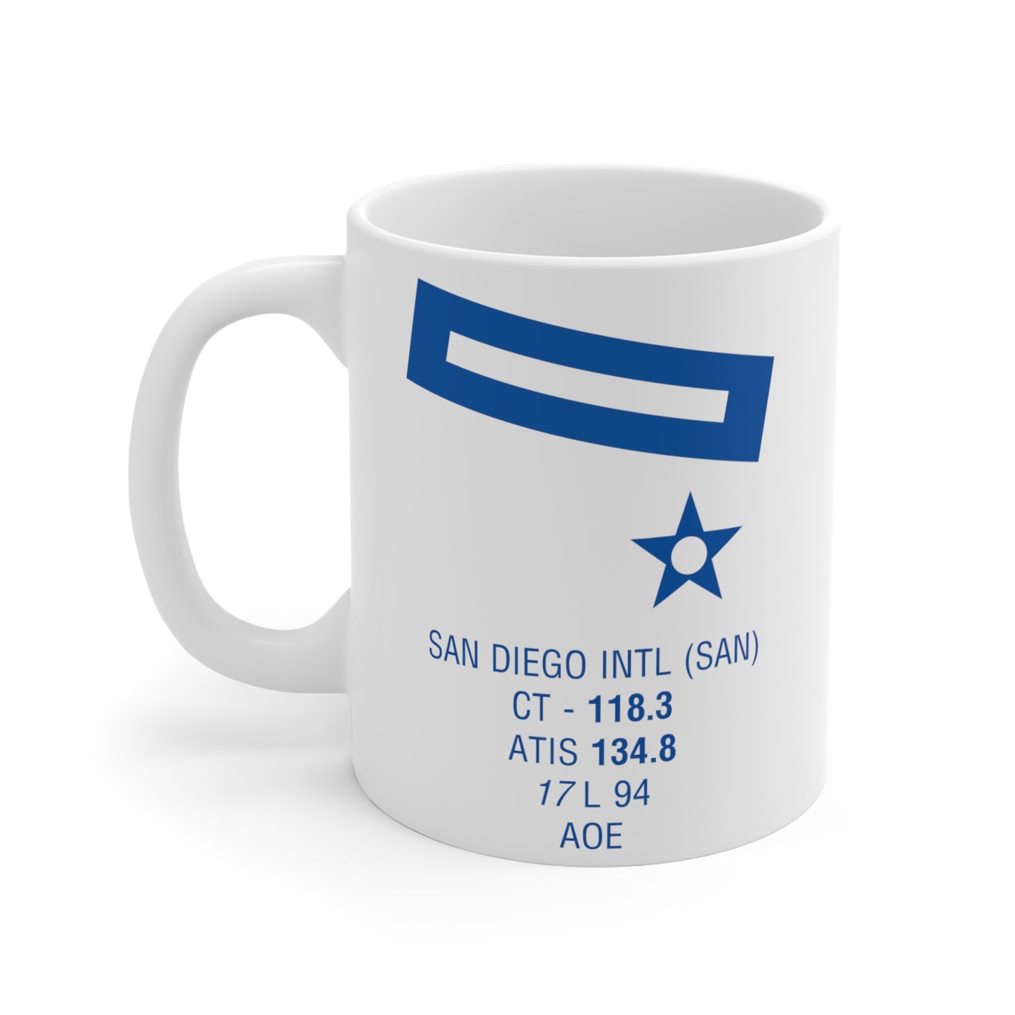 San Diego Intl, SAN. 11oz Airport Mug (White)