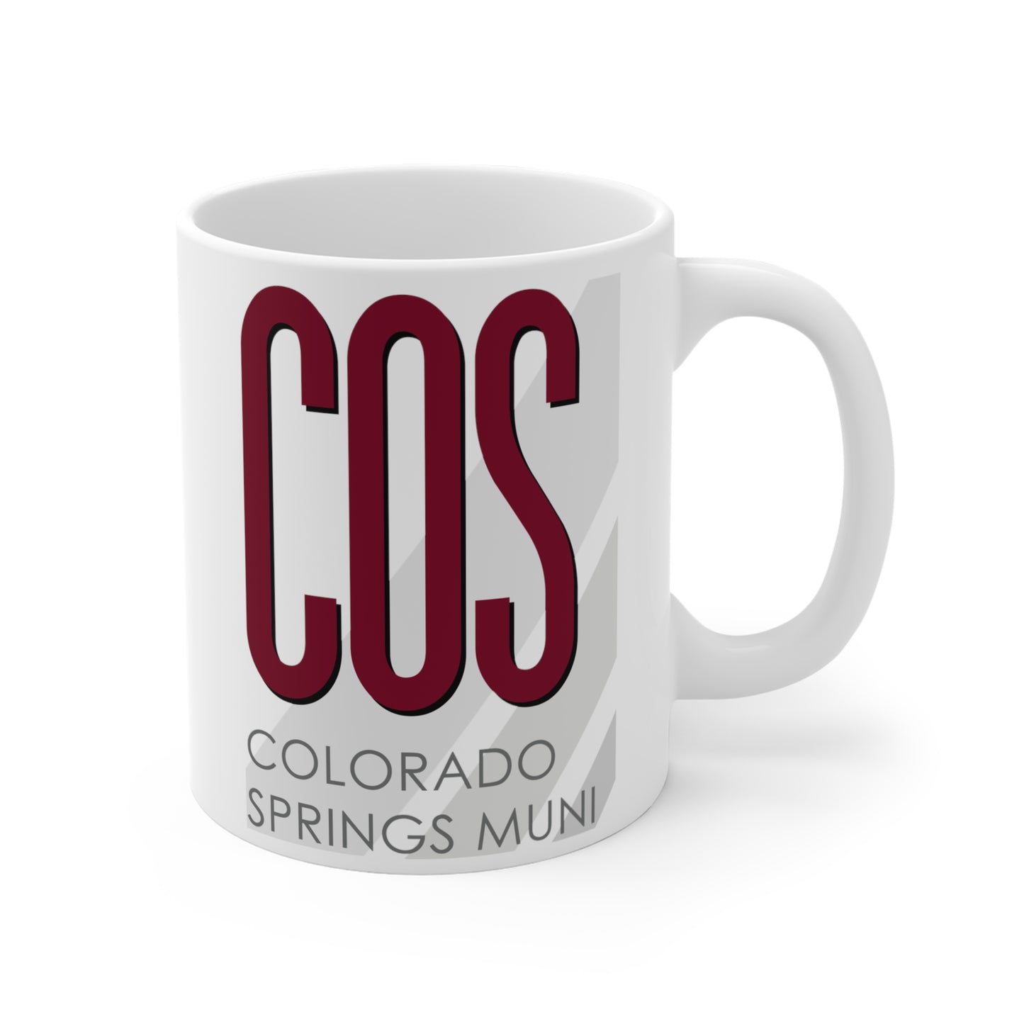 City of Colorado Springs Muni, COS. 11oz Airport Mug (Magenta)