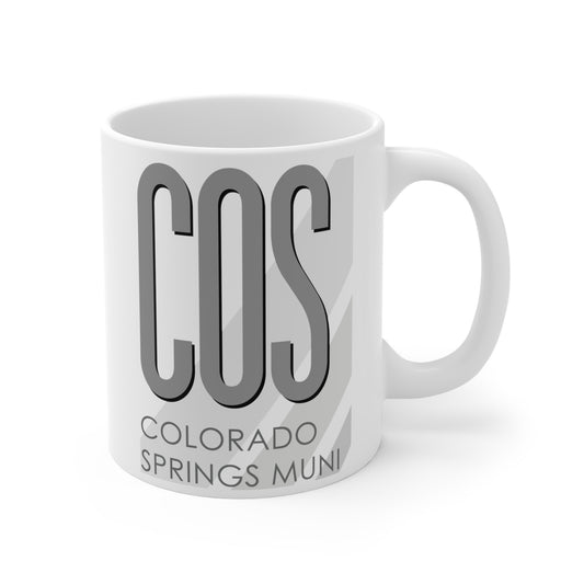 City of Colorado Springs Muni, COS. 11oz Airport Mug (Gray)