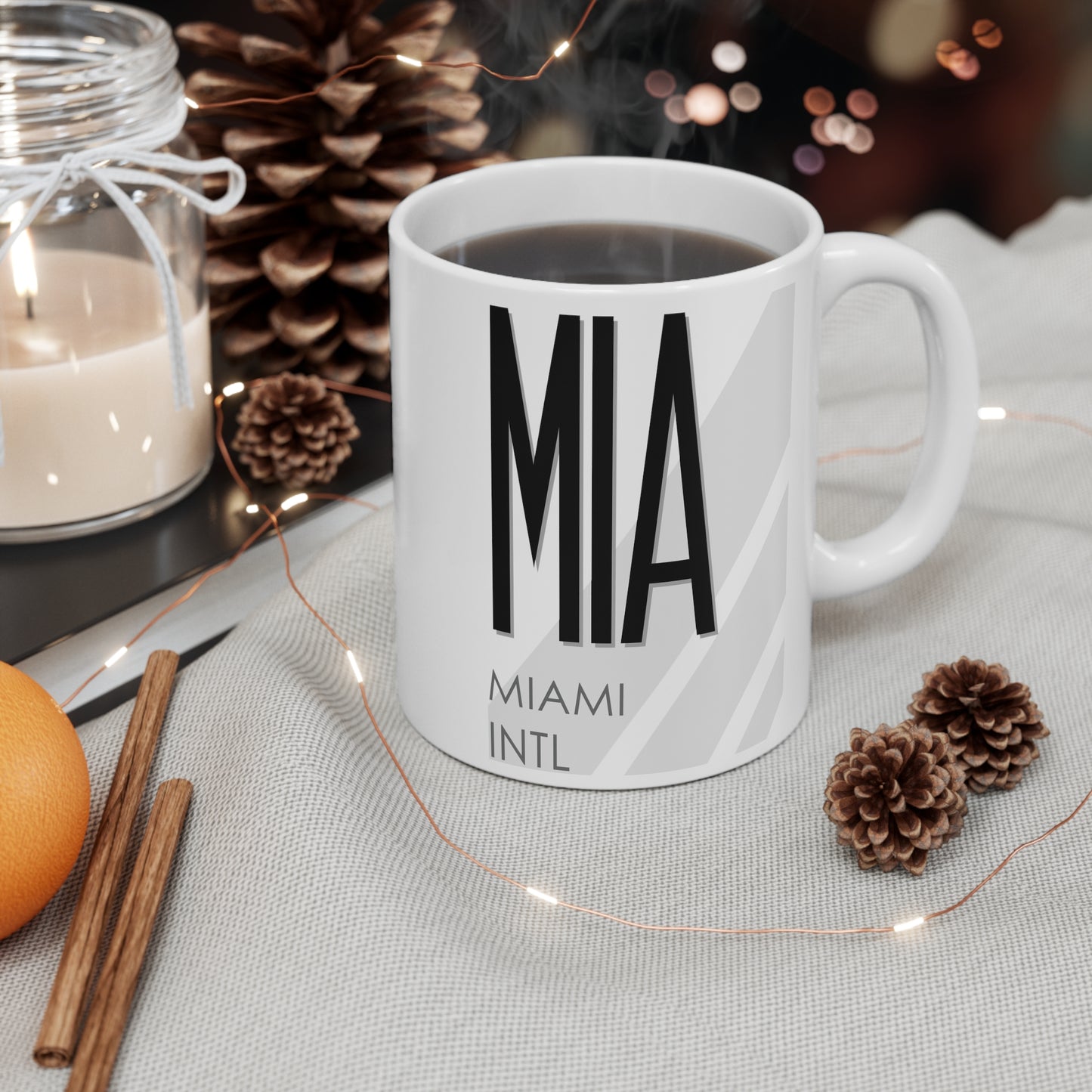 Miami Intl, MIA. 11oz Airport Mug (White)