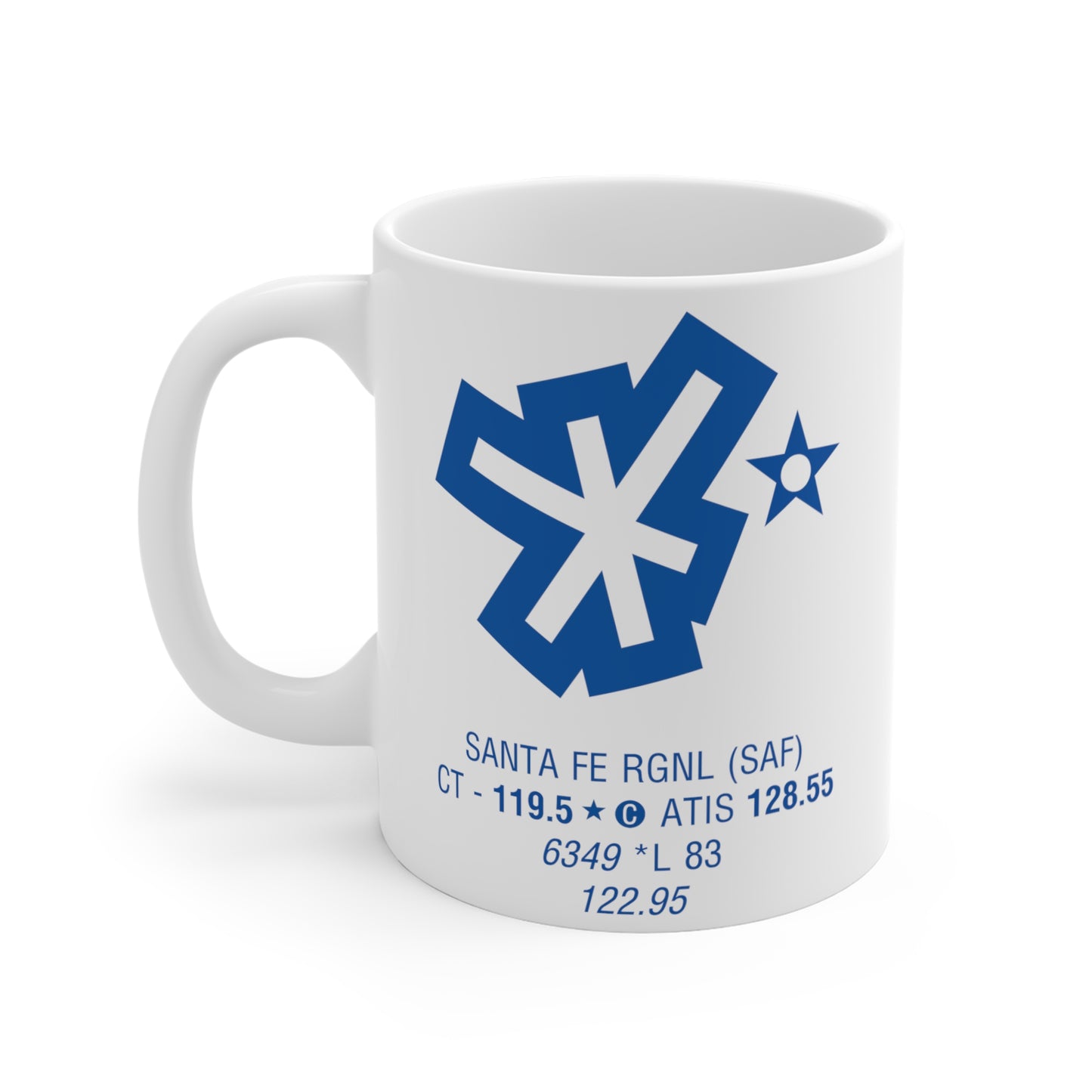 Santa Fe Rgnl, SAF. 11oz Airport Mug (Blue SAF)