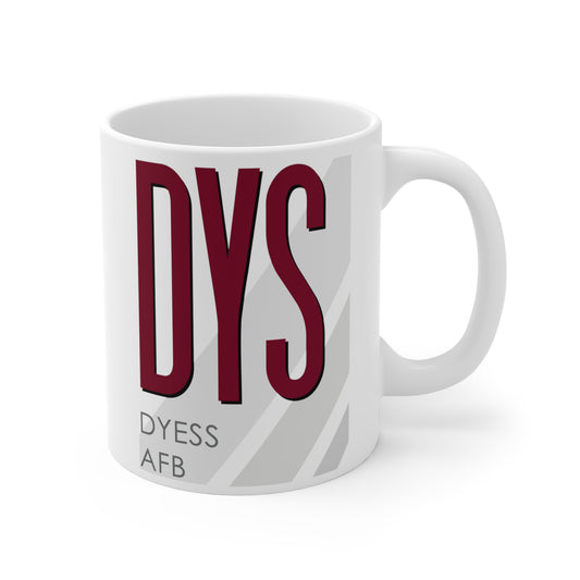 Dyess AFB, DYS. 11oz Airport Mug (Magenta)