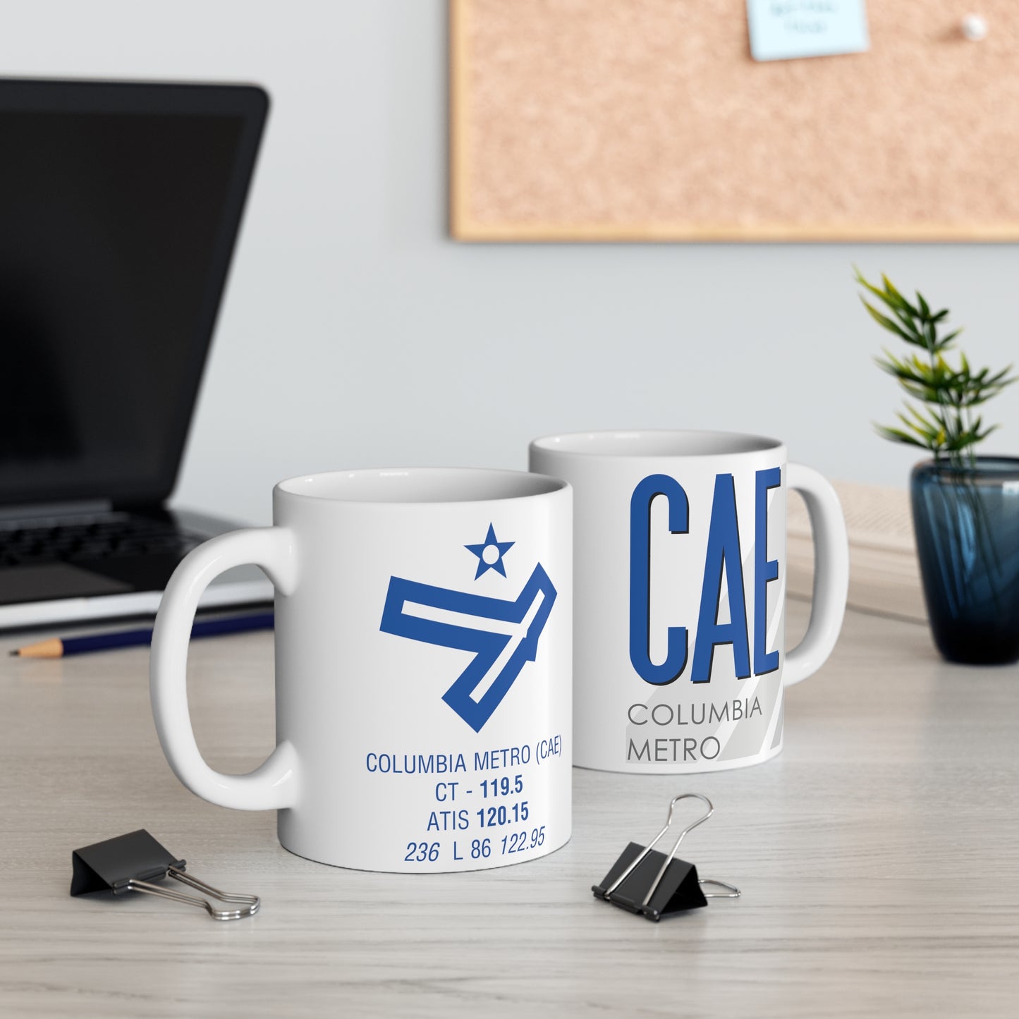 Columbia Metro, CAE. 11oz Airport Mug (Blue)