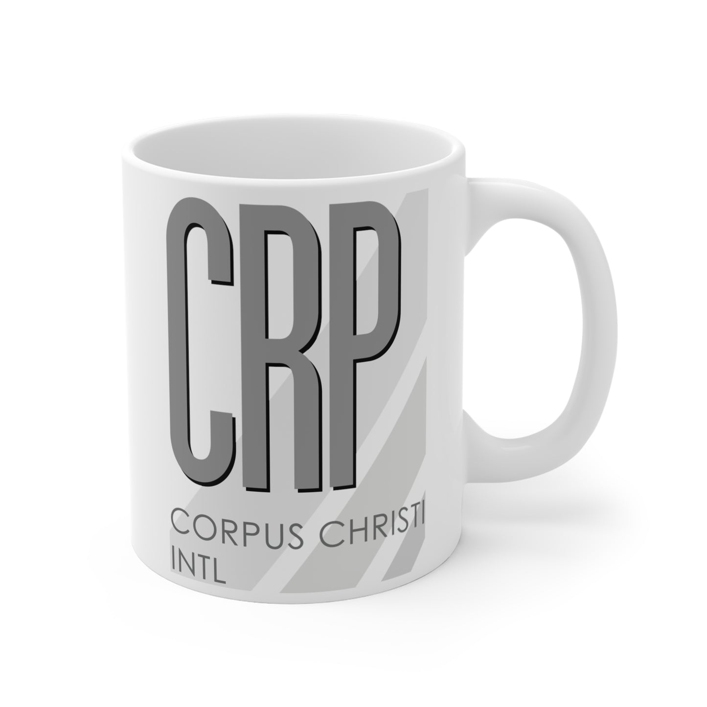 Corpus Christi Intl, CRP. 11oz Airport Mug (Gray)