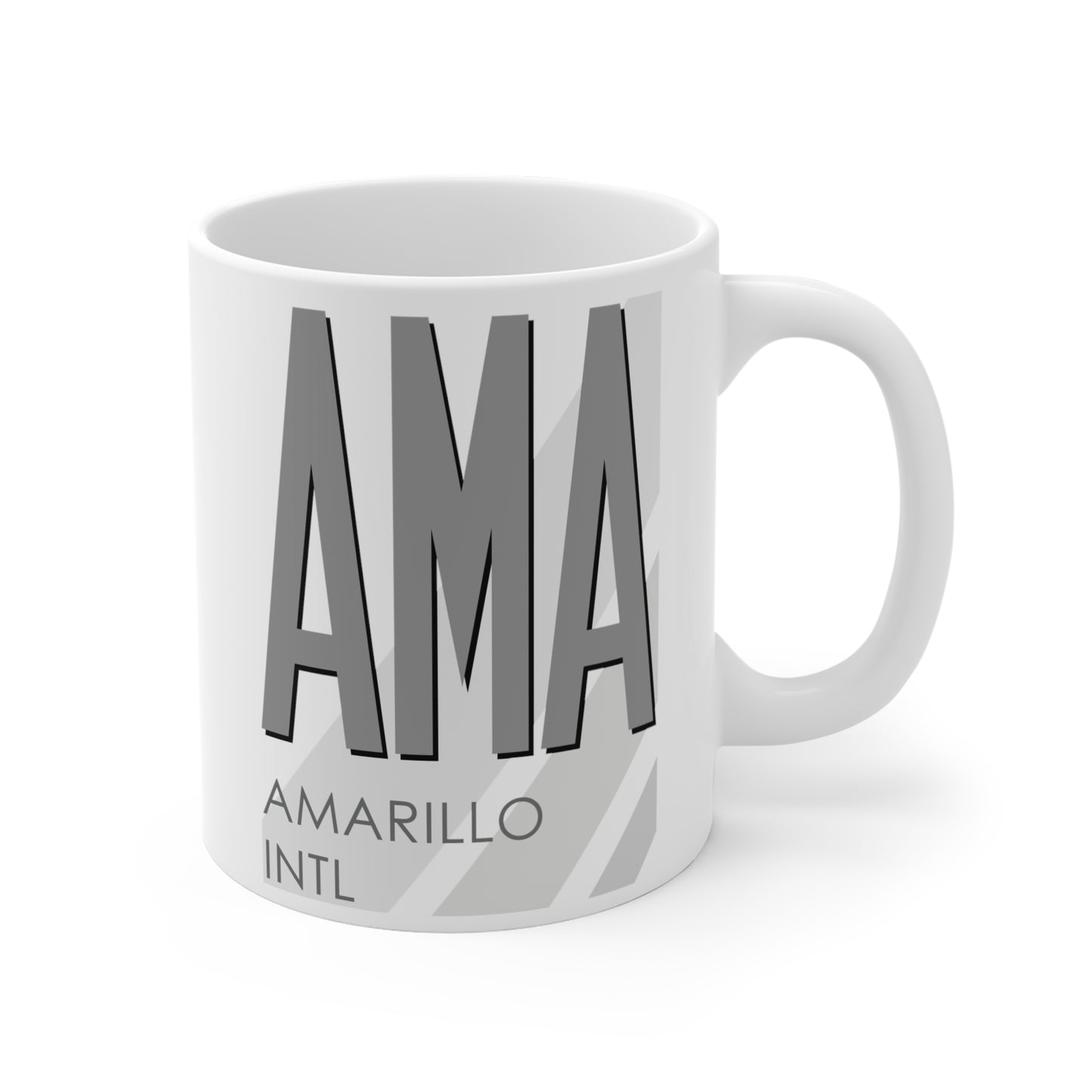 Rick Husband Amarillo Intl, AMA. 11oz Airport Mug (Gray)