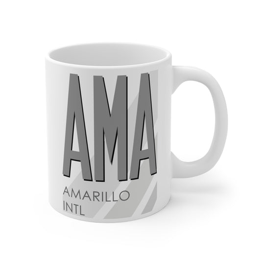 Rick Husband Amarillo Intl, AMA. 11oz Airport Mug (Gray)