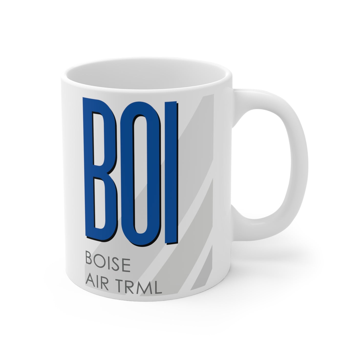 Boise Air Trml Gowen Fld, BOI. 11oz Airport Mug (Blue)