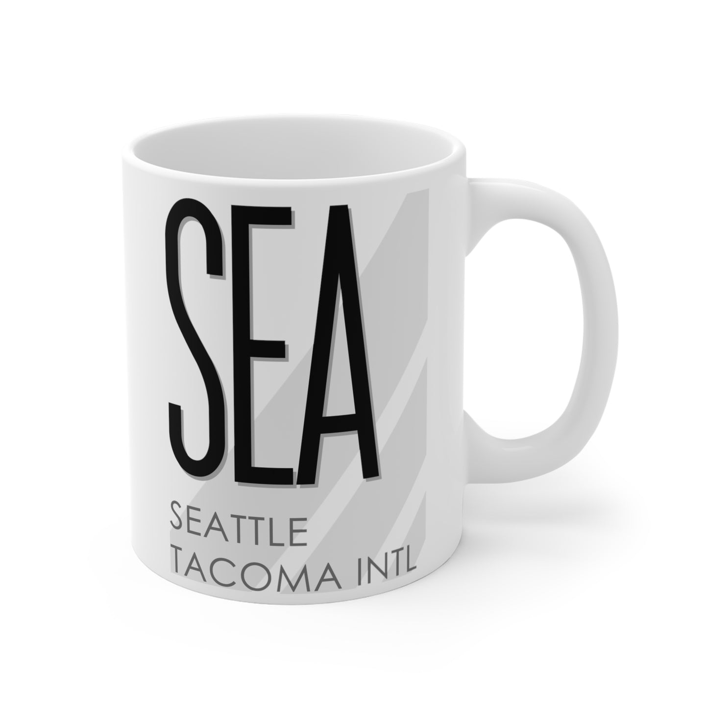 Seattle Tacoma Intl, SEA. 11oz Airport Mug (White)