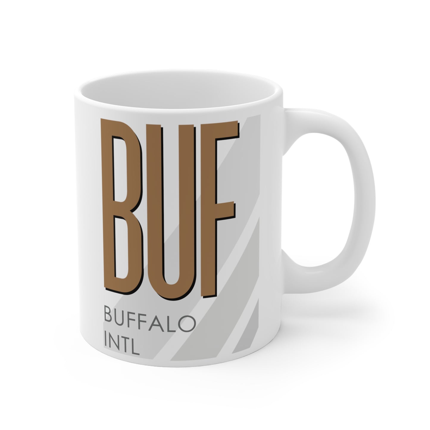 Buffalo Niagara Intl, BUF. 11oz Airport Mug (Brown)