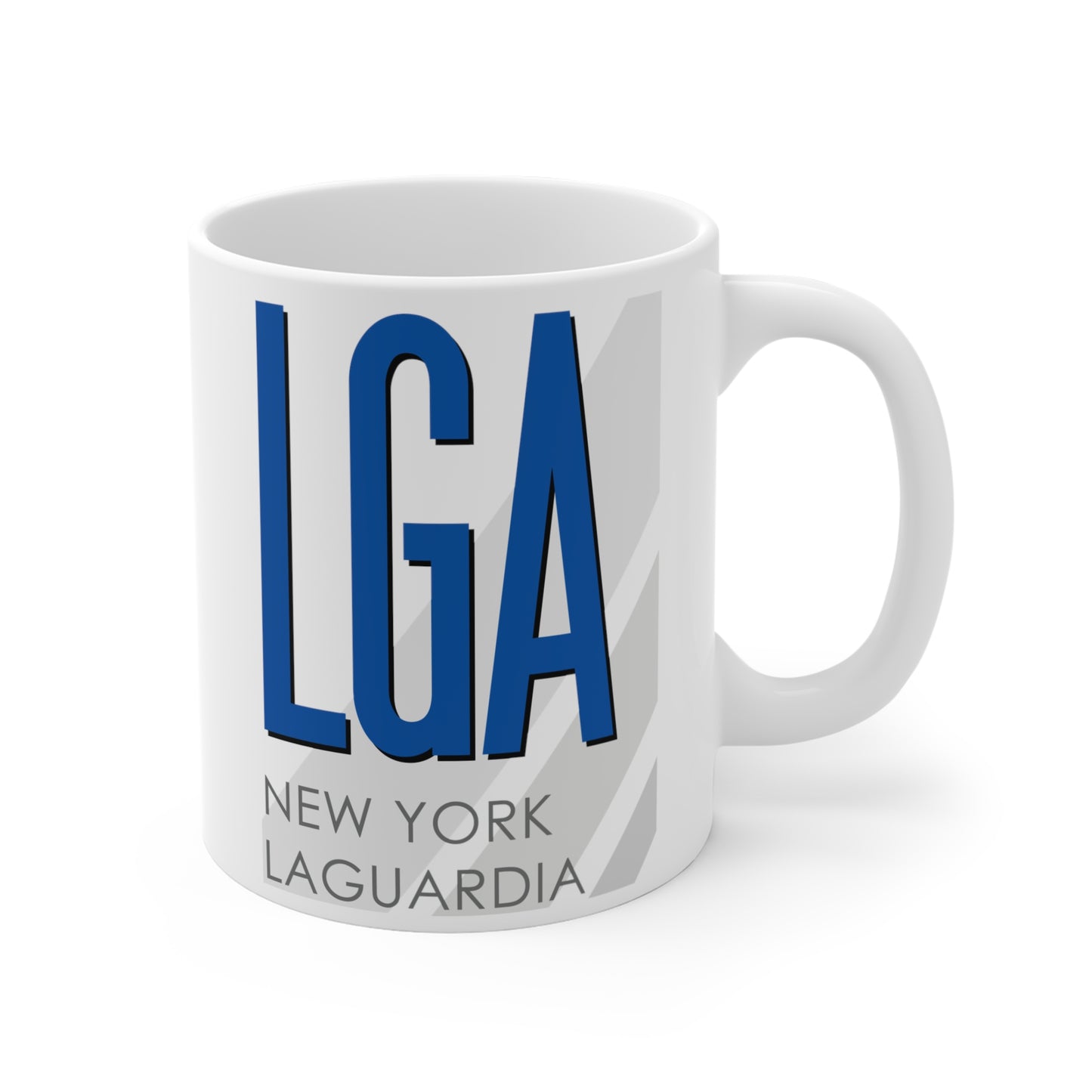 New York LaGuardia, LGA. 11oz Airport Mug (Blue LGA)