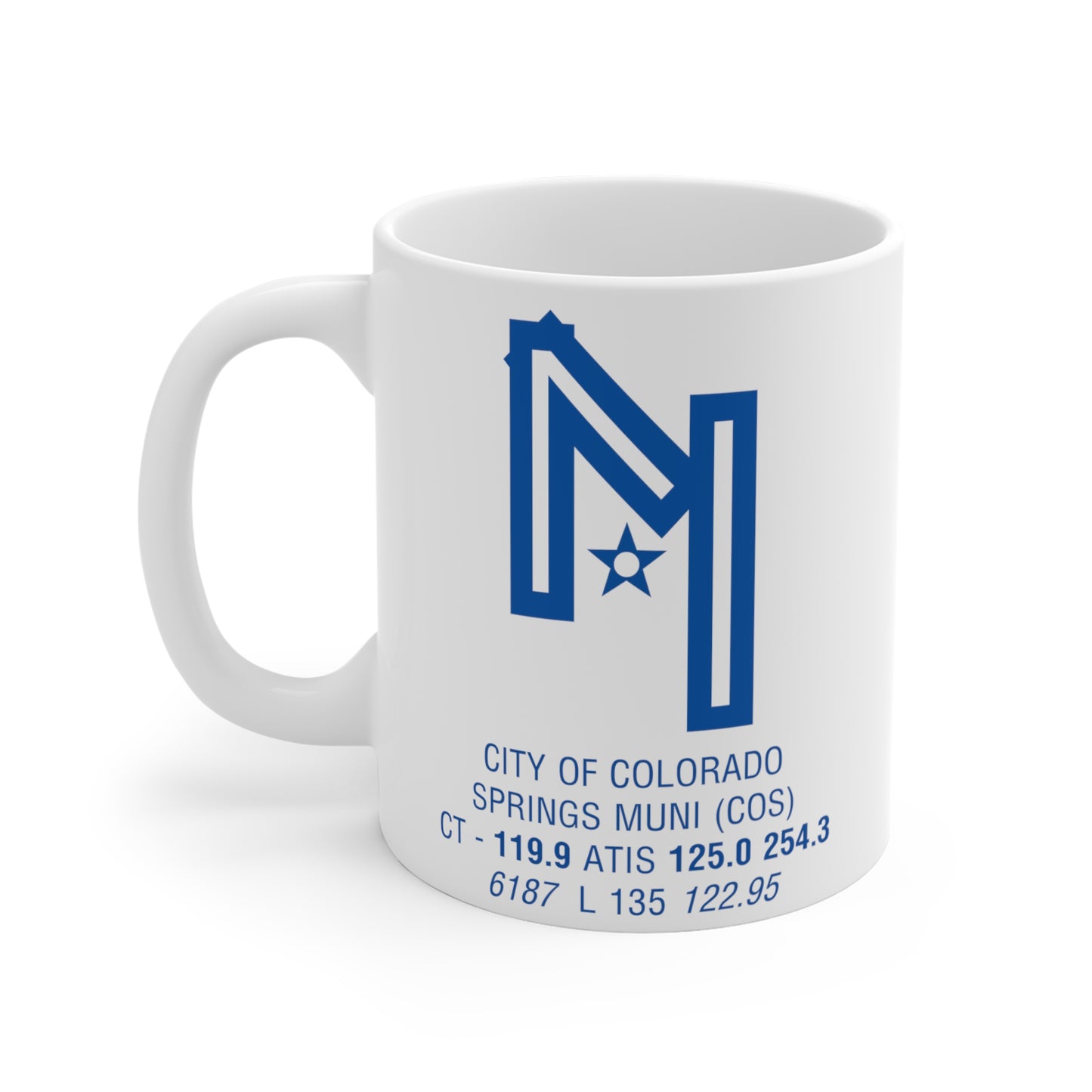 City of Colorado Springs Muni, COS. 11oz Airport Mug (Magenta)