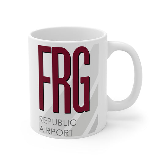 Republic Airport, FRG. 11oz Airport Mug (Magenta FRG)