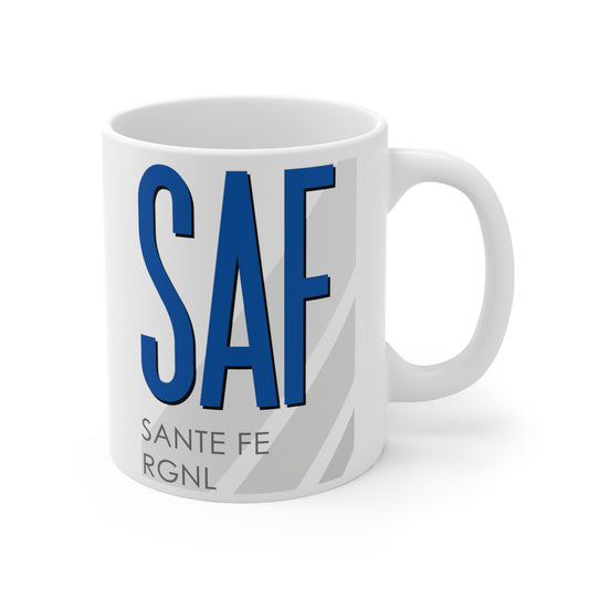 Santa Fe Rgnl, SAF. 11oz Airport Mug (Blue SAF)