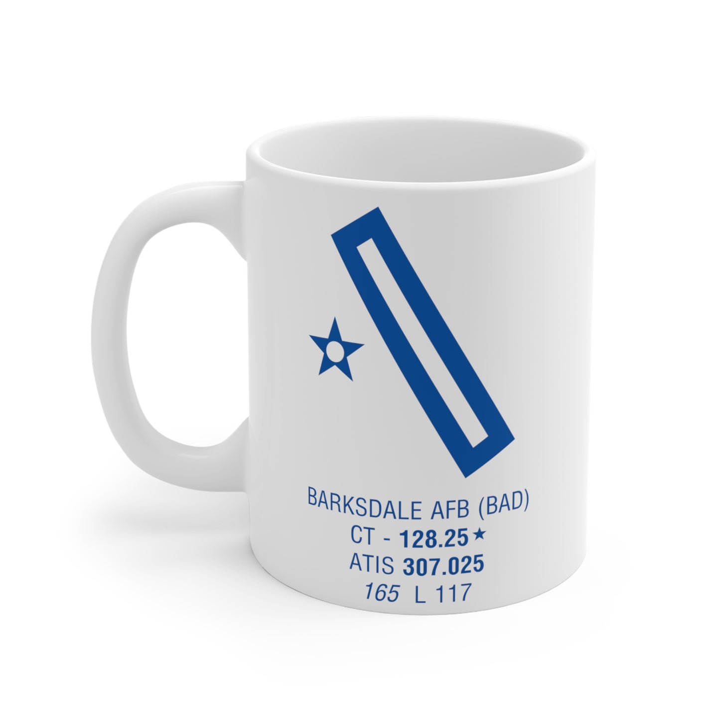 Barksdale AFB, BAD. 11oz Airport Mug (Blue)