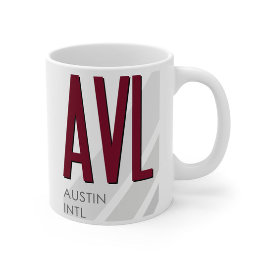 Asheville Rgnl, AVL. 11oz Airport Mug (Magenta)