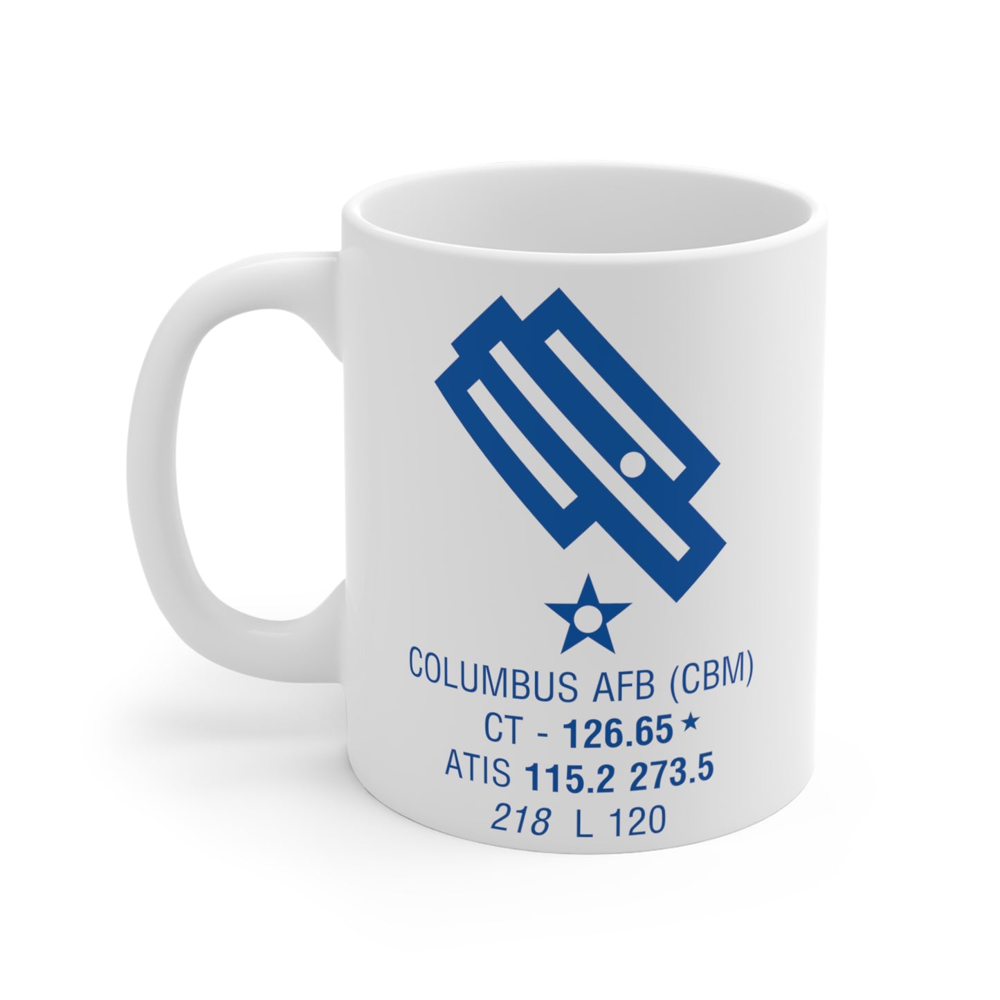 Columbus AFB, CBM. 11oz Airport Mug (Gray)