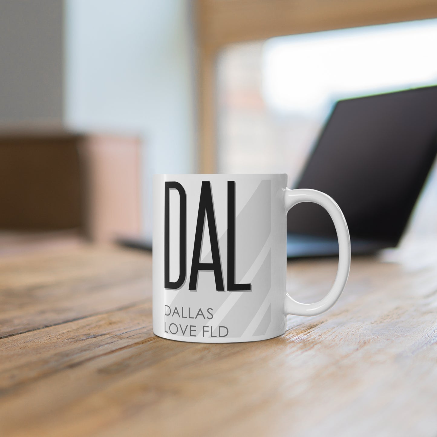 Dallas Love Fld, DAL. 11oz Airport Mug (White)