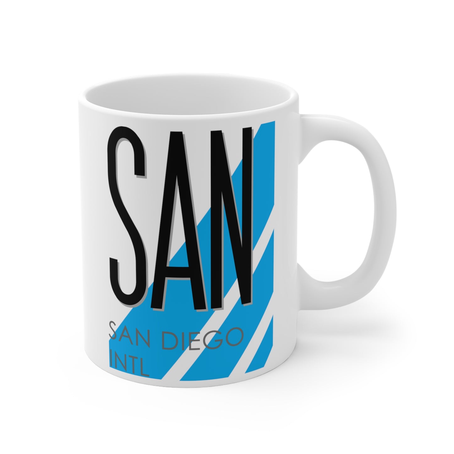 San Diego Intl, SAN. 11oz Airport Mug (Blue)