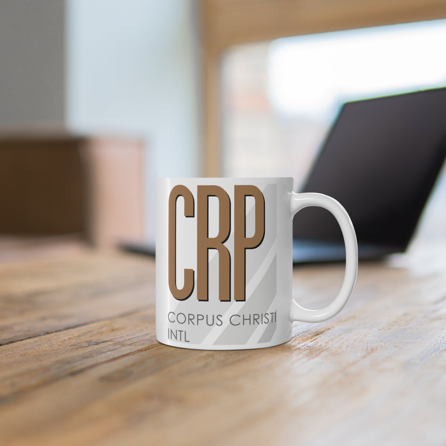 Corpus Christi Intl, CRP. 11oz Airport Mug (Brown)