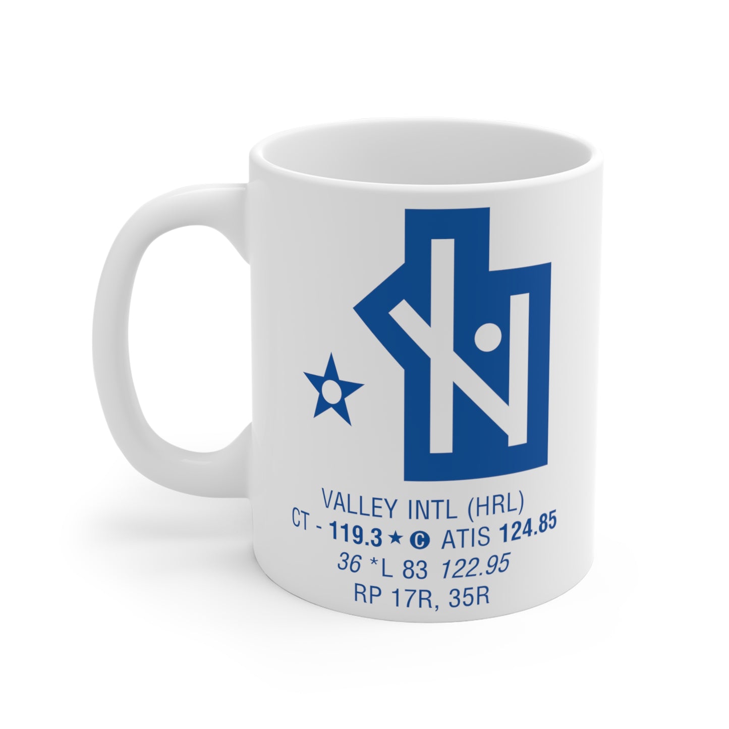 Valley Intl, HRL. 11oz Airport Mug (Blue)