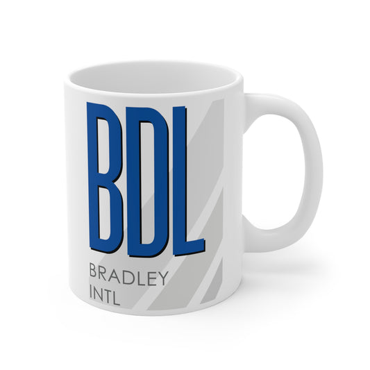 Bradley Intl, BDL. 11oz Airport Mug (Blue)