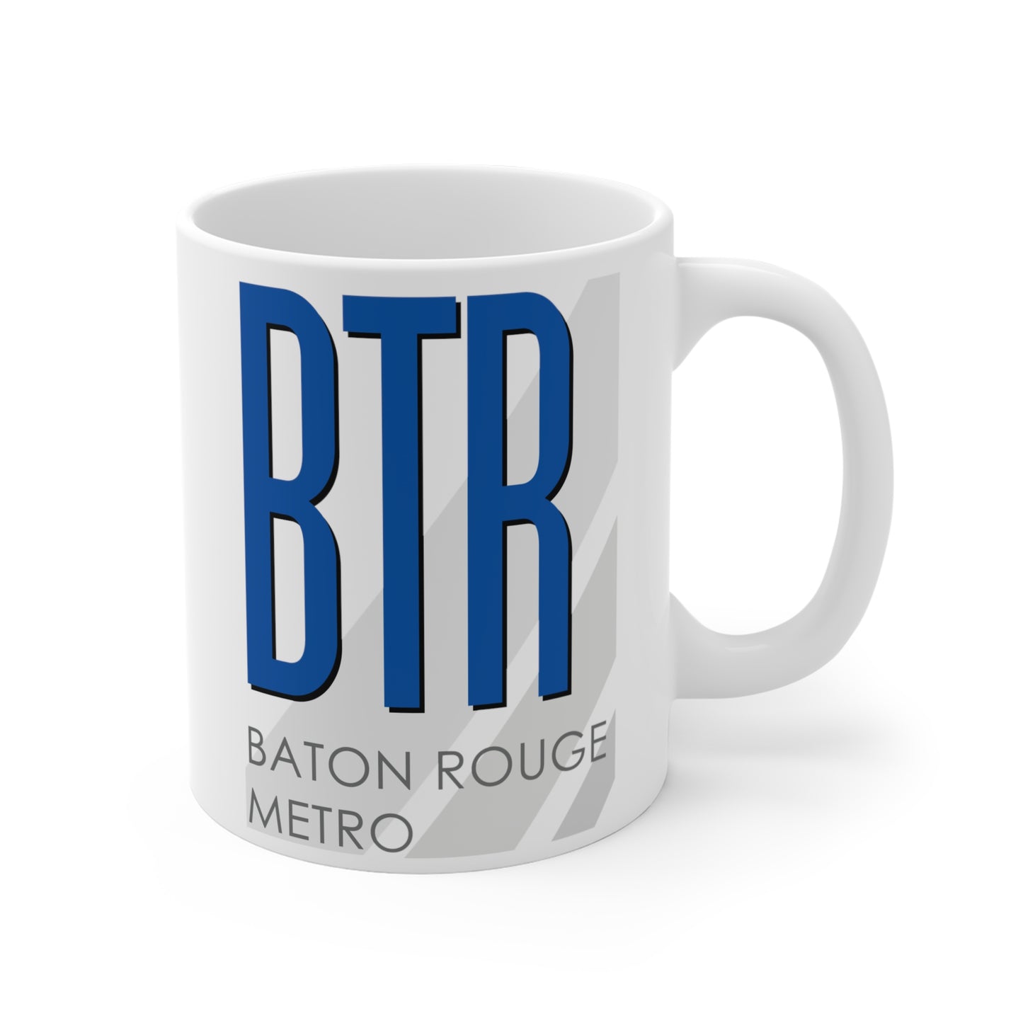 Baton Rouge Metro Ryan Fld, BTR. 11oz Airport Mug (Blue)