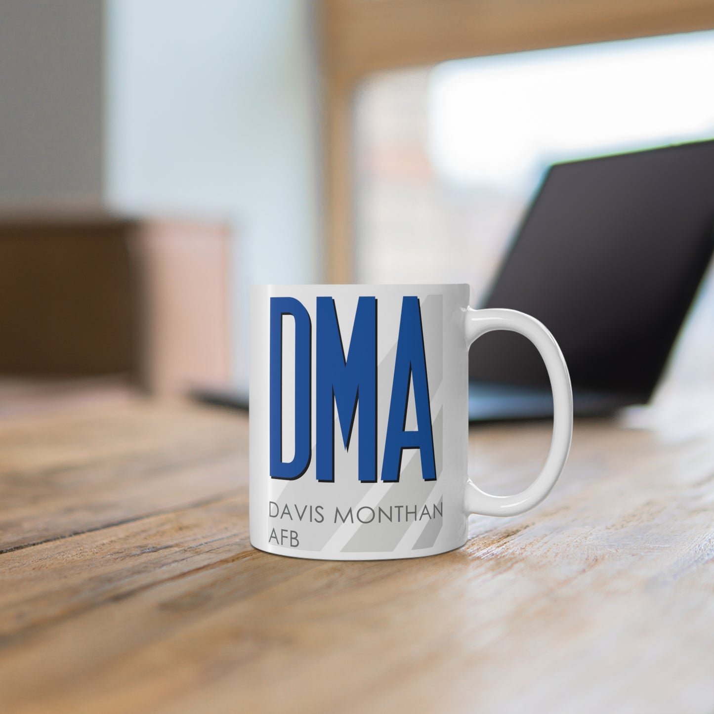 Davis Monthan AFB, DMA. 11oz Airport Mug (Blue)