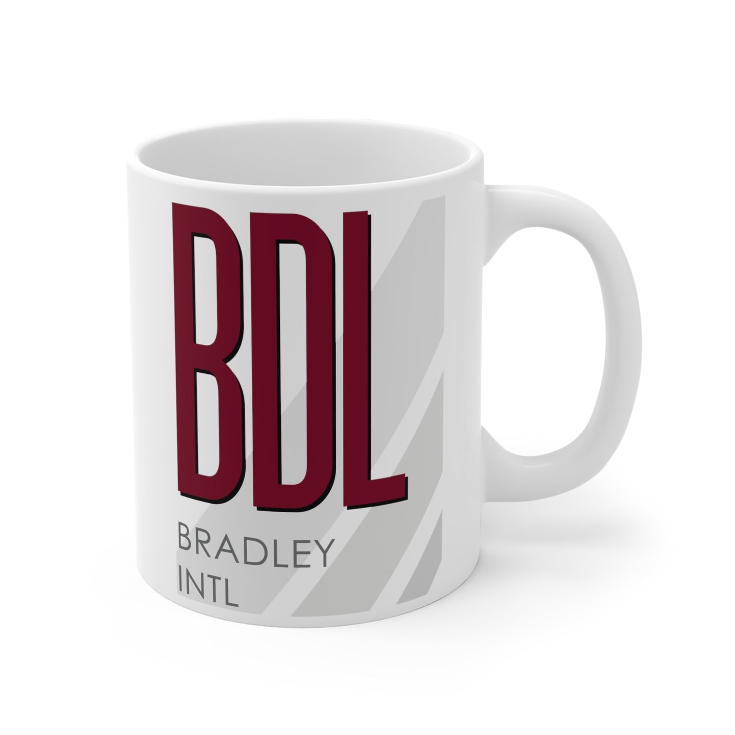 Bradley Intl, BDL. 11oz Airport Mug (Magenta)