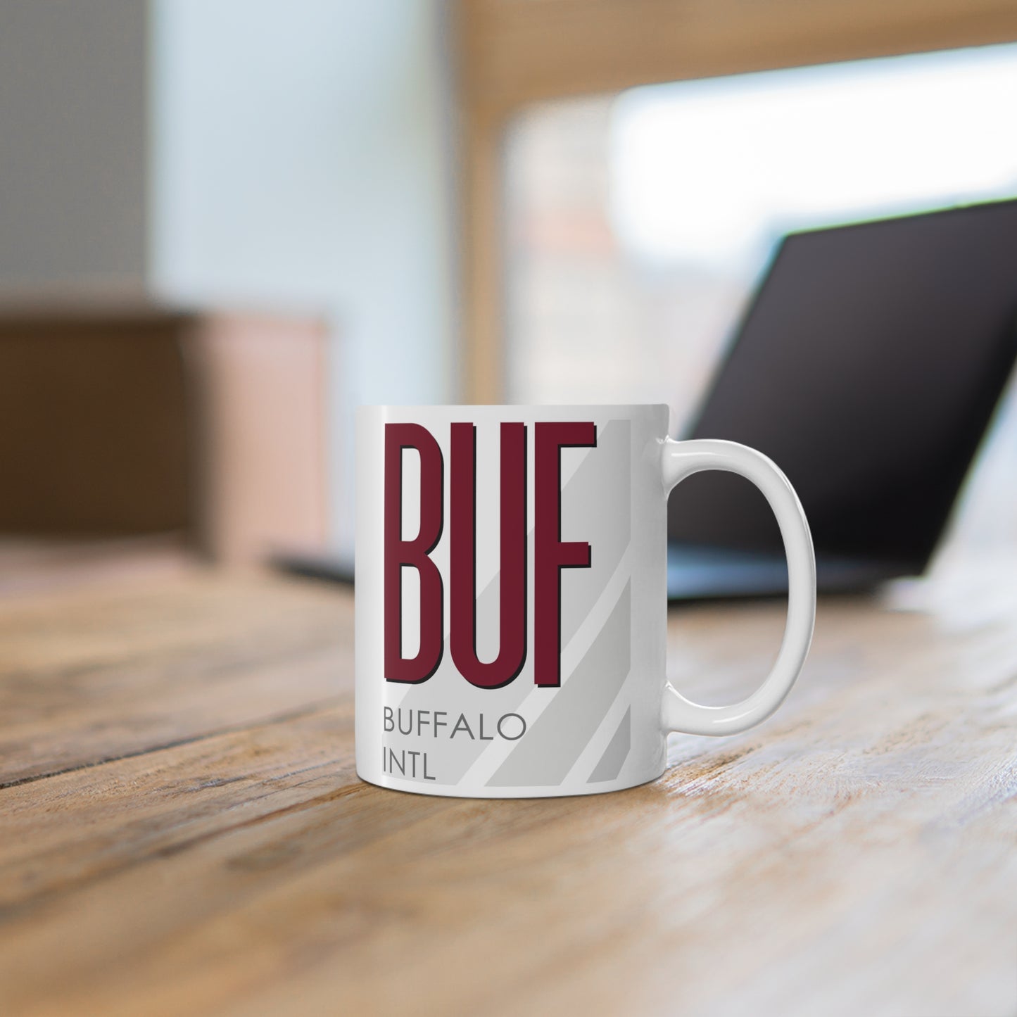 Buffalo Niagara Intl, BUF. 11oz Airport Mug (Magenta)